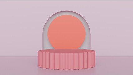 a pink and white object with a pink background