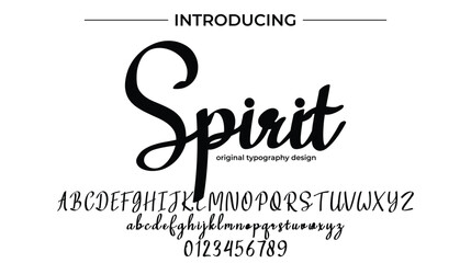 Spirit Font Stylish brush painted an uppercase vector letters, alphabet, typeface