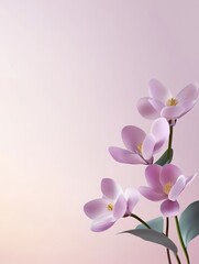 Obraz premium A delicate and elegant Sweetest Day poster featuring pink flowers blooming on a pastel pink background. This design symbolizes love, beauty, sweetness, and new beginnings.