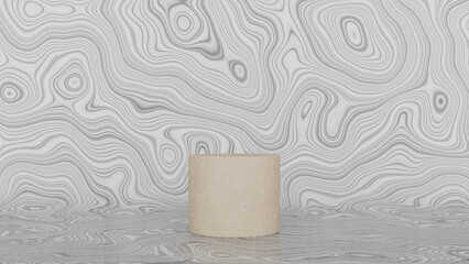 a roll of podium sitting on a table