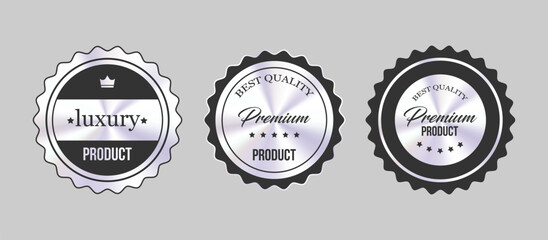 Super quality and premium product badge set for best deals promotion

