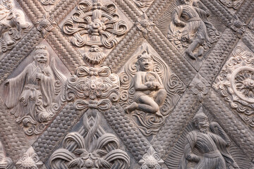 The exquisite brick carvings of the Xiuding Temple Tang Tower