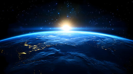 Sunrise Over Earth: A Spectacular View of Our Planet from Space