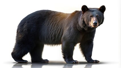 Fototapeta premium American black bear isolated on white background