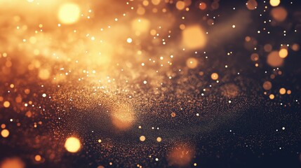 Obraz premium Luxurious abstract background of black and gold glittering lights