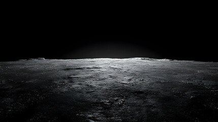 Gray and Black Rocky Landscape on a Dark Background