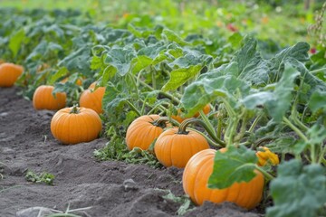 Pumpkin Vines Producing Edible Fruit