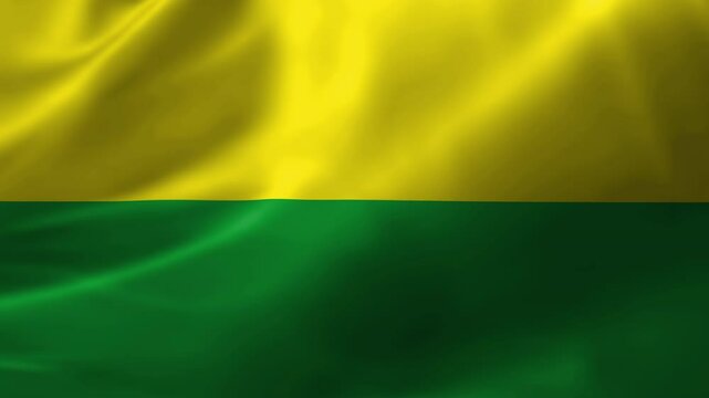 Flag of Vichada, Colombia, waving in 3D from left to right. Smooth movement and vibrant colors. Ideal for projects related to culture, history, or geography of Colombia.