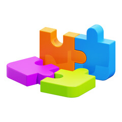 3d Puzzle Game icon. Suitable for educational materials, team building concepts