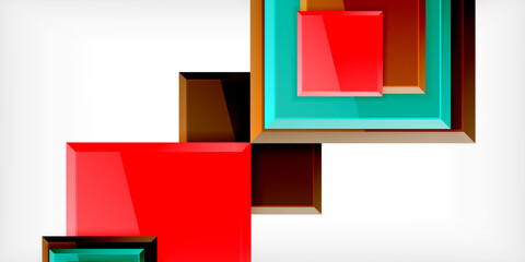 Shiny glossy metallic or plastic square design background. Vector Illustration For Wallpaper, Banner, Background, Card, Book Illustration, landing page