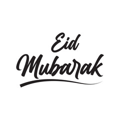 Eid Mubarak, Muslim traditional holiday. Typographical design. Usable as background or greeting cards. Vector illustration. EPS 10/AI