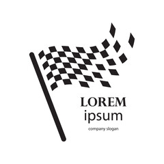 image of a racing flag flying
