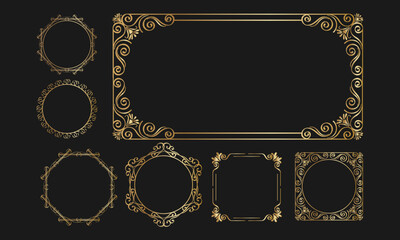 Ornate vintage frame collection for invitations and decorative design projects

