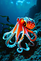 octopus and fish