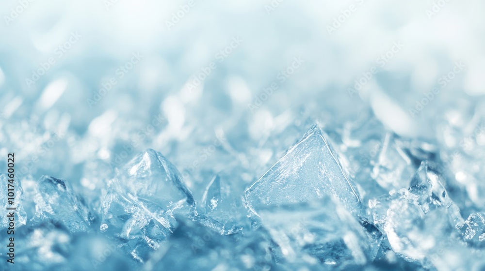 Poster frosted blue ice forms a stunning abstract backdrop, showcasing intricate textures and soft gradient
