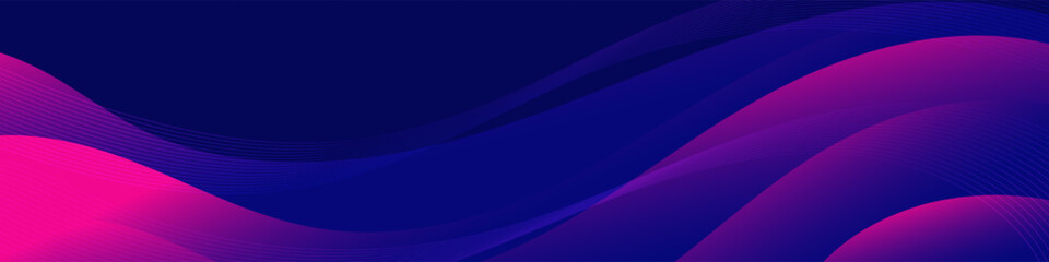 Abstract Purple and Blue Gradient Wave Background