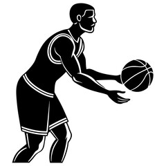 basketball player silhouette vector