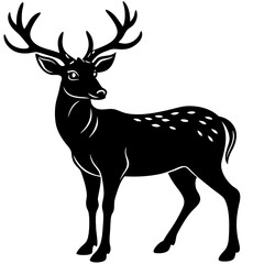 Obraz premium deer silhouette vector