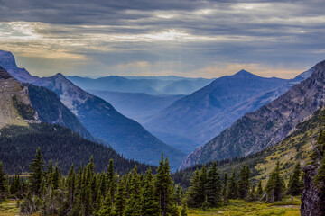 Mountain landscape in Glacier National Park