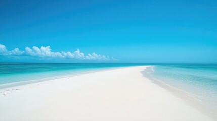 Obraz premium Tranquil Tropical Beach with Clear Blue Waters