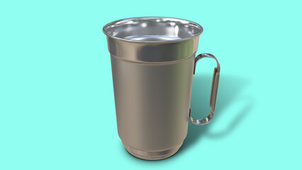 Metalic Mug 3D render