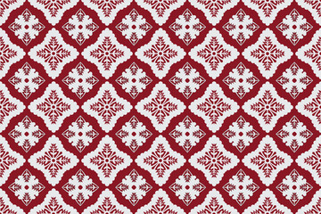 Native fabric pattern in the shape of beautiful flowers