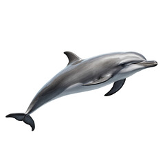 Obraz premium Dolphin fish on transparent background Generative AI