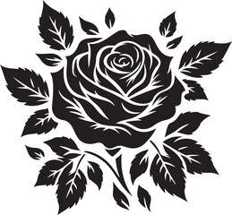 Elegant Rose Silhouette Vector Art: Timeless Floral Designs for Creative Projects and Decor