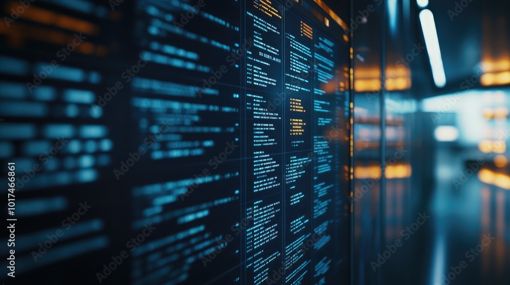 Aufkleber data visualization on digital display technology