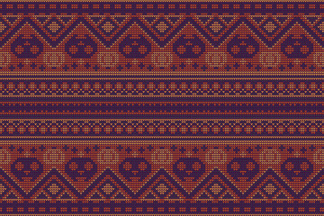 halloween pixel pattern orange.