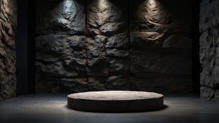 Fototapeta premium stone podium for jewelry
