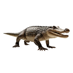 Fototapeta premium Crocodiles on transparent background PNG Generative AI