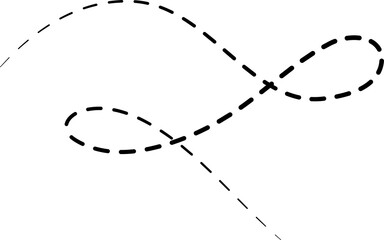 Dashed hand drawn lines. Element for design