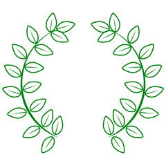 Vintage ornate foliate laurels branches wreaths. green leaves of trees and plants, leaf, swirls branches shapes collection. SElements for ecographic, natural design, vegan logo, bio labels