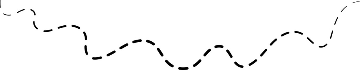 Dashed hand drawn lines. Element for design