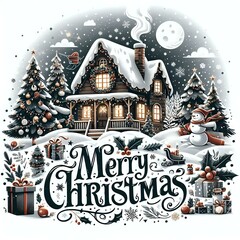 Cozy Christmas Cabin in a Winter Wonderland