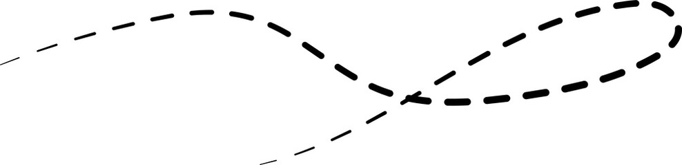 Dashed hand drawn lines. Element for design