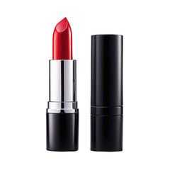 Obraz premium Red lips stick on transparent background PNG Generative AI