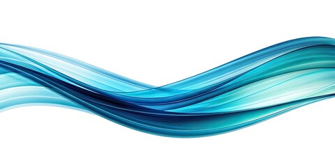 Naklejka premium Aerial background with blue and turquoise curves isolated on white