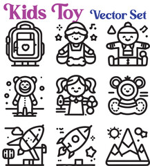 Kids Toy Vector Set