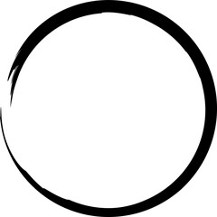 Set of circle frames brush strokes