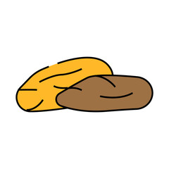 mango dried fruit line icon vector. mango dried fruit sign. isolated symbol illustration