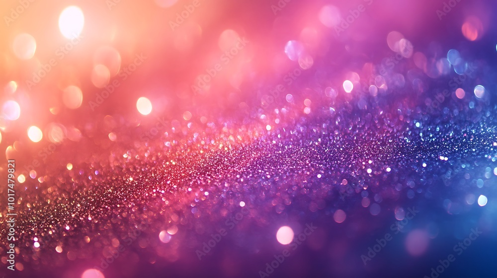 Poster A vibrant, shimmering background filled with colorful bokeh effects and sparkling textures, creating a magical and dreamy atmosphere.