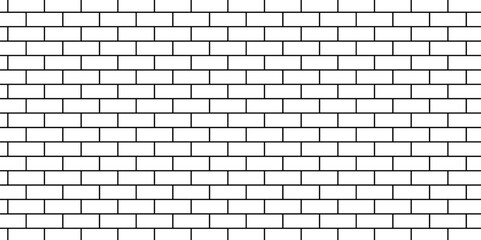 Fototapeta premium White brick blank home wall texture copy for space panorama white tiles and black ceramic tiles wallpaper. white brick wall used for background. 
