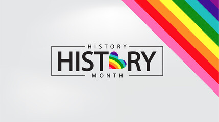 Emblem for LGBT History Month, a colorful design that celebrates diversity and LGBTQ heritage