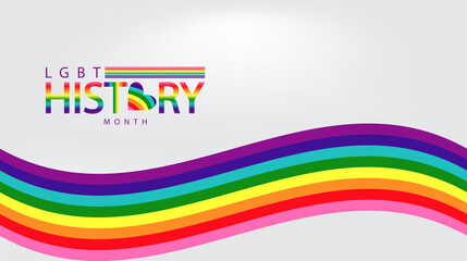 Emblem for LGBT History Month, a colorful design that celebrates diversity and LGBTQ heritage