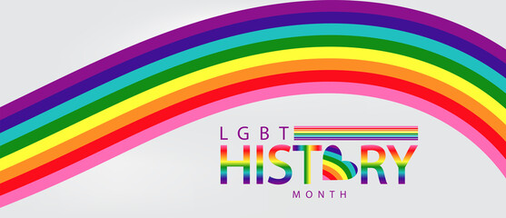 Emblem for LGBT History Month, a colorful design that celebrates diversity and LGBTQ heritage