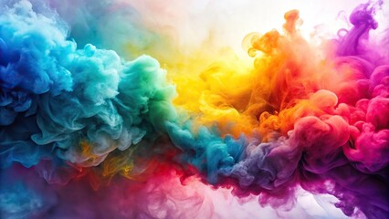 Fototapeta premium Abstract watercolor background with smoke on a low angle view