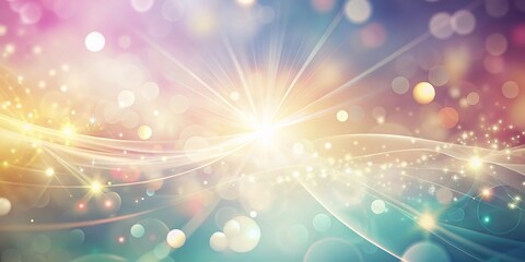 Fototapeta premium Abstract wallpaper with delicate light beams and soft color transitions close-up