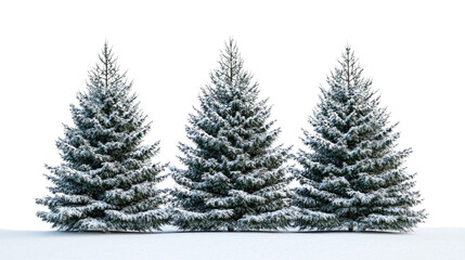 Fototapeta premium christmas tree isolated on white background